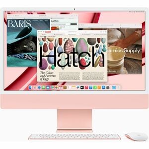 Apple iMac MQRU3KS/A All-in-One Computer - Apple M3 - 8 GB - 512 GB SSD - 61 cm (24") 4.5K - Desktop - Pink - Apple M3 Chi