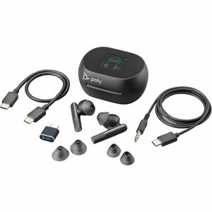 Auricolare Poly Voyager Free 60+ UC True Wireless Earbud Stereo - Nero Carbonio - Google Assistant, Siri - Binaural - In-e