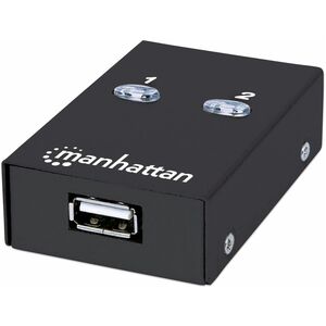 USB-A Automatic Sharing Switch, 2x USB-B Ports, 480 Mbps (USB 2.0), Dual Control (Auto-Sensing or Manual), Bus Powered, Hi