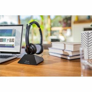 Poly Savi 8220 UC Kabellos Auf den Ohren, Kopfbügel Stereo Headset - Schwarz - Microsoft-Teams-Zertifizierung - Binaural -