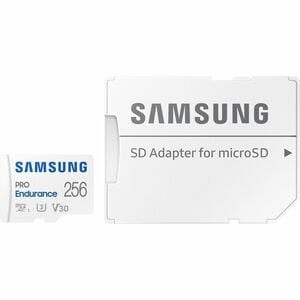 Samsung PRO Endurance MB-MJ256K 256 GB Class 10/UHS-I (U3) V30 microSDXC - 100 MB/s Read - 40 MB/s Write - 120 Month Warranty