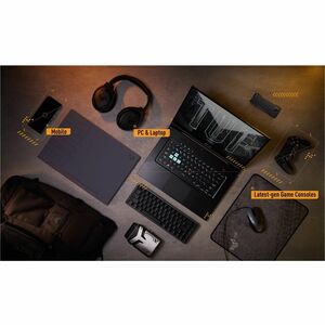 ASUS TUF GAMING AS1000 1TB M.2 USB-C PORTABLE HARD DRIVE IP68 WATER DUST RESISTANT MILTARY GRADE MIL-STD-810H DROP TESTED 