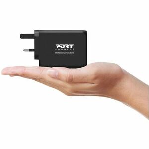 Port Connect 120 W AC Adapter - 1 USB - 3 USB Type-C - For Notebook - Europe - 2 m Cable - 120 V AC, 230 V AC Input - 5 V 
