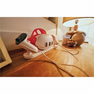 Meta Meta Quest 3 Charging Dock - Docking/Wireless - Virtual Reality Headset, Controller - Charging Capability - White