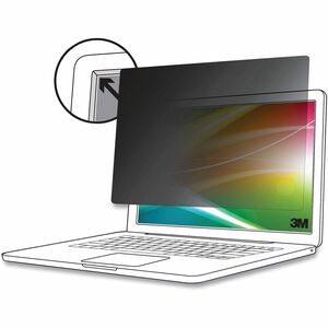 3M Anti-glare Privacy Screen Filter - Black, Matte - 1 Each - For 39.6 cm (15.6") Widescreen LCD 2 in 1 Notebook - 16:9 - 