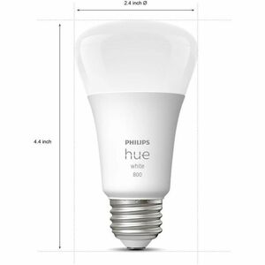Philips Hue Fluorescent Bulb - 10 W - 60 W Incandescent Equivalent Wattage - 110 V AC, 130 V AC - 800 lm - A19 Size - Whit