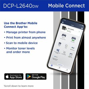 Brother DCP-L2640DW Wireless Laser Multifunction Printer - Monochrome - Gray - Copier/Printer/Scanner - 23.6 ppm Mono Prin