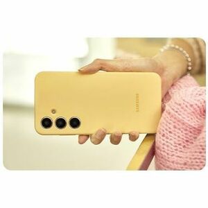 Samsung Case for Samsung Galaxy S24 Smartphone - Yellow - 1 - Damage Resistant, Scratch Resistant - Silicone