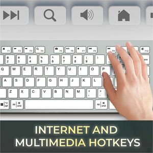 Adesso EasyTouch 730UW USB-C Multi OS Scissor Switch Keyboard With CoPilot AI Hotkey And USB-C, USB-A, 3.5mm Aux Ports - C