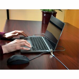 Noble TZ04T Cable Lock For Notebook - TAA Compliant - 1.80 m Cable - Master Keyed Lock - Sliver - Hardened Stainless Steel