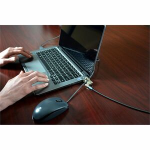 Noble Cable Lock For Tablet, Notebook - 1.83 m Cable - Master Keyed Lock - Silver - PVC Coated Braided Steel, Hardened Sta