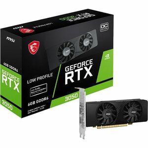 MSI NVIDIA GeForce RTX 3050 Graphic Card - 6 GB GDDR6 - Low-profile - 7680 x 4320 - 1.49 GHz Boost Clock - 96 bit Bus Widt