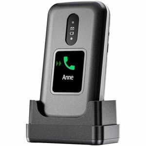 Doro 2880 17 MB Feature Phone - 7,1 cm (2,8 Zoll) Flexibler faltbarer Bildschirm QVGA 320 x 240 - 4G - Schwarzweiß - Flip 