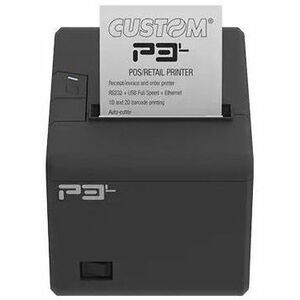Custom P3L Retail, Hospitality, Business Direktthermodrucker - Monochrom - Wandhalterung - Quittungsdruck - Ethernet - USB