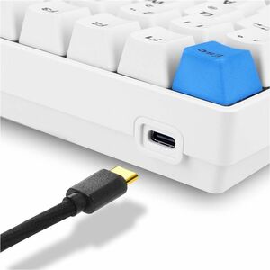 Sharkoon Skiller SGK50 S3 Gaming-Tastatur - Kabel Konnektivität - USB-Typ C Schnittstelle - RGB LED - Deutsch - Weiß - Mec