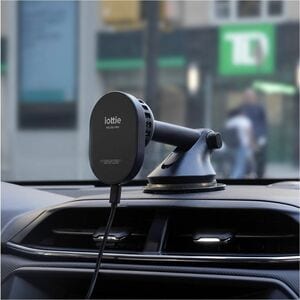 iOttie Velox Induction Charger - Black - For iPhone - Input connectors: USB - Windshield Mounting, Magnetic, MagSafe Techn