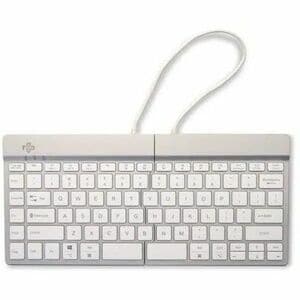 R-Go Split Break Keyboard - Compact - Wireless Connectivity - USB Type C Interface - English (US) - QWERTY Layout - White 