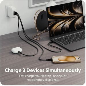HyperJuice HJ1003WHWWGL AC Adapter - Universal Adapter - 1 USB - 2 USB Type-C - For Notebook, Smartphone, Tablet PC, Headp