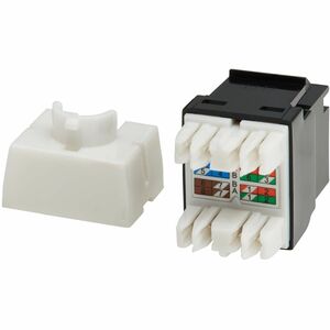 Eaton Tripp Lite Series Cat6a Keystone Jacks, 25 Pack - 4PPoE Compliant, 110/Krone, 568A/B, RJ45 Ethernet, Black, TAA - 25