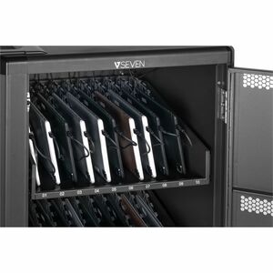 V7 CHGCT30-2E Laptop/Tablet-Ladewagen - Schiebegriff Griff - 4 Rollen - 127 mm Rollengröße - Kalt gewalzter Stahl, Stahl -