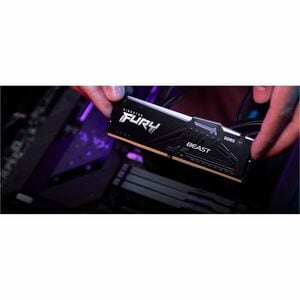 Kingston FURY Beast RAM Module - 64 GB (2 x 32GB) - RGB - DDR5-6400/PC5-51200 DDR5 SDRAM - 6400 MHz Dual-rank Memory - CL3