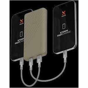 Xtorm Go2 Power Bank - Clay - For Smartphone, Earbud, Drone - 10000 mAh - 2 x USB - Clay