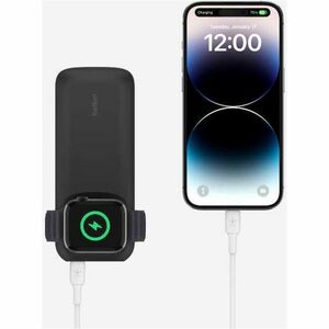 Belkin Power Bank - Black - For Apple Watch, Apple Watch SE, Apple Watch Series 8, Apple Watch Ultra, AirPods Pro, iPhone 