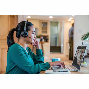 Poly Voyager Focus 2 Wired/Wireless Over-the-head Stereo Headset - Black - Google Assistant, Siri - Binaural - Supra-aural