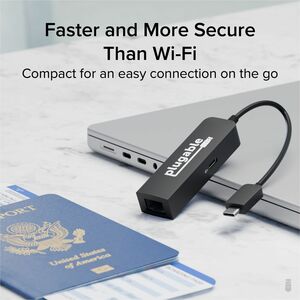 Plugable USB C to Ethernet Adapter 2.5Gb with 100W USB-C PD Charging, 2.5 Gigabit Type C USB Ethernet Adapter - for Window