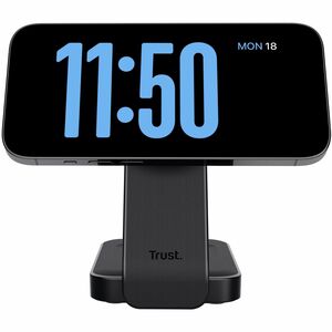 Trust Viro Induktionsladegerät - Schwarz - für Smartphone, iPhone, Smartwatch, AirPod, Ohrhörer - Eingangsstecker: USB - N