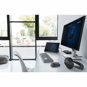 Dell Premier WL7024 Wired/Wireless Over-the-ear, Over-the-head Stereo Headset - Black - Microsoft Teams Certification - Si