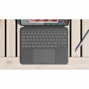 Logitech Combo Touch Keyboard/Cover Case for 33 cm (13") Apple iPad Pro 13 (2024) Tablet - Graphite - Scuff Resistant, Scr