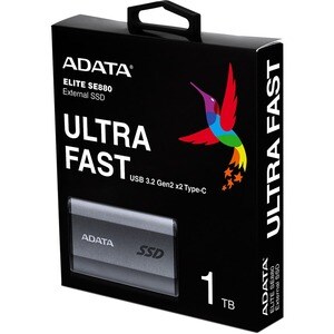 Unidad de estado sólido Pórtatil Adata Elite SE880 AELI-SE880-1TCGY - Externo - 1TB - Gris titanio - PlayStation, Portátil