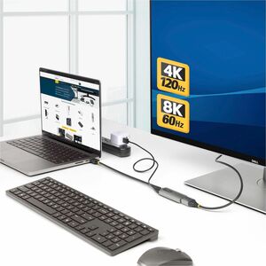 StarTech.com Câble Adaptateur HDMI vers DisplayPort de 30cm, 8K 60Hz, Convertisseur Vidéo Actif HDMI 2.1 vers DP 1.4, Alim