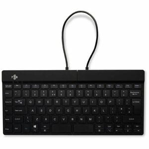 R-Go Split Break Keyboard - Compact - Wireless Connectivity - USB Type C Interface - English (UK) - QWERTY Layout - Black 