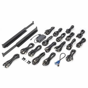 Digitus LCD Rack Console KVM Switch - Jet Black - 43.2 cm (17") LCD - HD - 1920 x 1080 - 1 x USB - 16 x HDMI - Keyboard - 