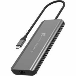 j5create Mini Dock JCD398 USB Type C Docking Station for Hard Drive, Camera, Flash Drive - Charging Capability - Space Gra