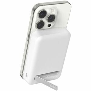 Belkin BoostCharge Pro Stromspeicher - Weiß - für iPhone, Qi2-fähiges Gerät - 10000 mAh - 2 x USB - Weiß