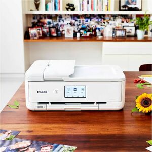 Canon PIXMA TS9551Ca Wired & Wireless Inkjet Multifunction Printer - Colour - White - Cloud/Copier/Printer/Scanner - 4800 