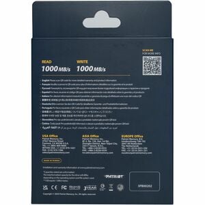 Patriot Memory TRANSPORTER Lite 1 TB Portable Solid State Drive - External - Red - USB 3.2 (Gen 2) Type C - 400 TB TBW
