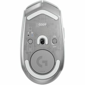 Logitech G LIGHTSPEED G309 Gaming Mouse - Bluetooth - USB Type A - HERO 25K - 6 Programmable Button(s) - White - 1 - Wirel