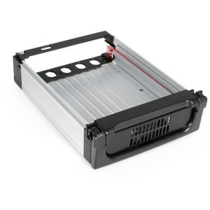 Black Aluminum 5.25in Rugged SATA Hard Drive Mobile Rack Drawer