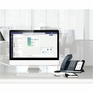 Yealink IP-Telefon - Schnurgebunden - Bluetooth, Wi-Fi - Wandmontierbar, Desktop - Grau - 10,2 cm (4 Zoll) LCD - 2 x Netzw