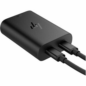 HP 65W GaN USB-C Laptop Charger. Input voltage: 90 V, Output power: 65 W, Input current: 1.6 A. AC adapter output current: