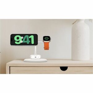 Belkin BoostCharge Pro Induction Charger - White - For Qi2-enabled Device, iPhone - Input connectors: USB - Magnetic, Fast
