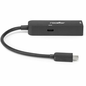 Rocstor Premium USB-C to 2.5 Gb Ethernet with USB-C 100W Power Delivery PD 3.0 Adapter - 1x USB Type C - Male - 1 x RJ-45 
