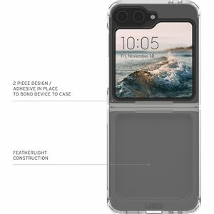 Urban Armor Gear Plyo Galaxy Z Flip6 (2024) Case / Plyo Galaxy Z Flip7 FE Case - Ice - For Samsung Galaxy Z Flip6, Galaxy 