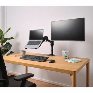 Trust Mara Clamp Mount for Notebook, Monitor - Black - Landscape/Portrait - Height Adjustable - 2 Display(s) Supported - 4