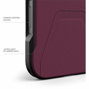 Urban Armor Gear Civilian Carrying Case Apple iPhone 16 Pro Max Smartphone - Bordeaux - Shock Absorbing, Impact Resistant,