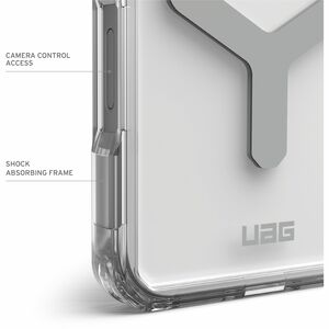 Urban Armor Gear Plyo Case for Apple iPhone 16 Pro Max Smartphone - Ice/Silver - Yellowing Resistant, Shock Absorbing, Dro